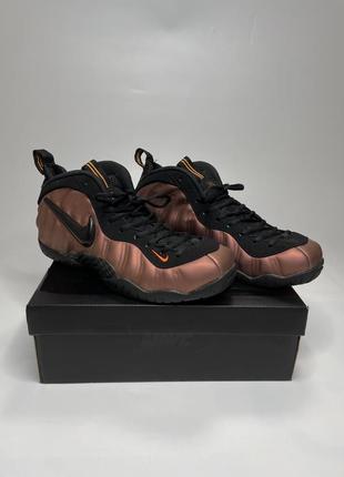 Баскетбольные кроссовки кроссы nike найк air foamposite pro бронзовые коричневые размер 45
