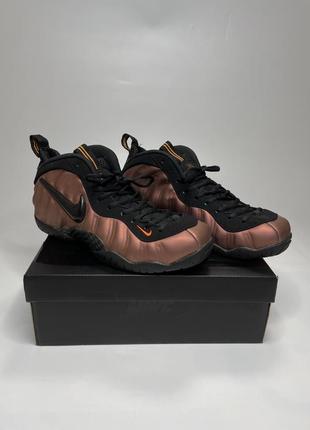 Баскетбольные кроссовки кроссы nike найк air foamposite pro бронзовые коричневые размер 45