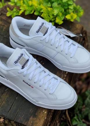 Кожаные белые мужские кроссовки reebok 46-47 размер4 фото