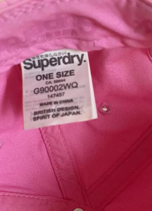 Рожева бейсболка кепка superdry5 фото