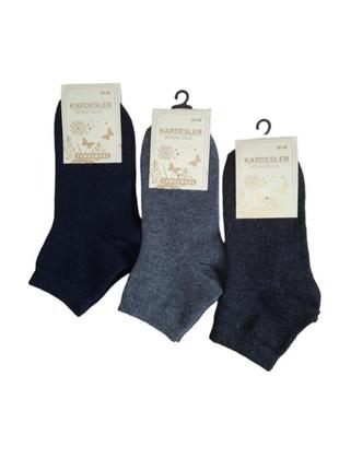 Набор 3 пары женские зимние теплые носки kardesler из шерсти ламы 36-40 р. средние без махры. ассорти3 фото