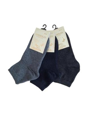 Набор 3 пары женские зимние теплые носки kardesler из шерсти ламы 36-40 р. средние без махры. ассорти4 фото