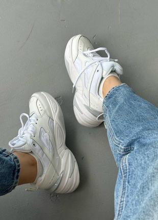 Кроссовки унисекс nike m2k white для женщин и мужчин6 фото