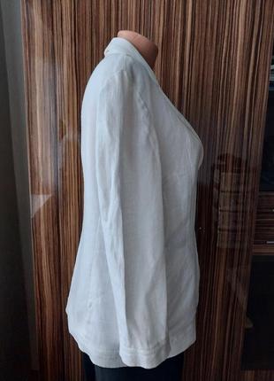 Білий піджак жакет із грубого льна люксовий преміальний бренд orwell10 фото