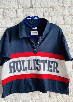 Укороченная широкая футболка hollister9 фото