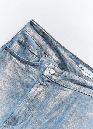 Новая джинсовая юбка zara с напылением6 фото
