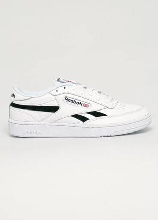 Шкіряні чоловічі білі кеди reebok clasdic  3 low. 43 44 45 46 розмір