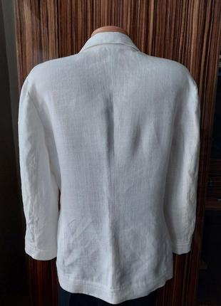 Білий піджак жакет із грубого льна люксовий преміальний бренд orwell9 фото