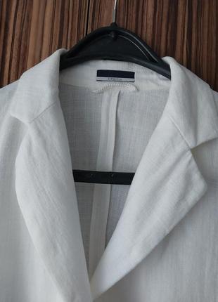Білий піджак жакет із грубого льна люксовий преміальний бренд orwell2 фото