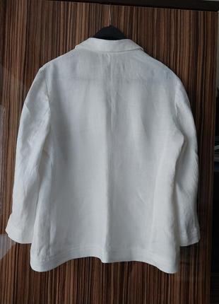 Білий піджак жакет із грубого льна люксовий преміальний бренд orwell6 фото