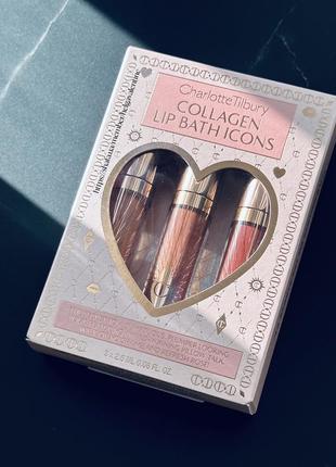 Charlotte tilbury collagen lip bath icons kit набір блисків для губ3 фото