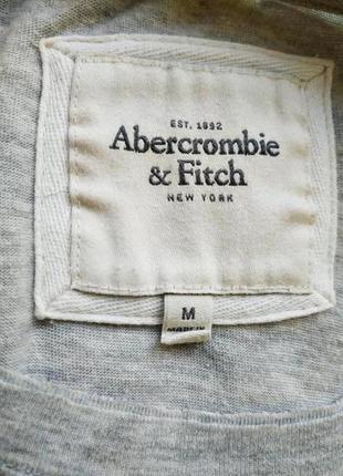 Комфортний сірий бавовняний лонгслів відомого бренду із сша abercrombie & fitch4 фото