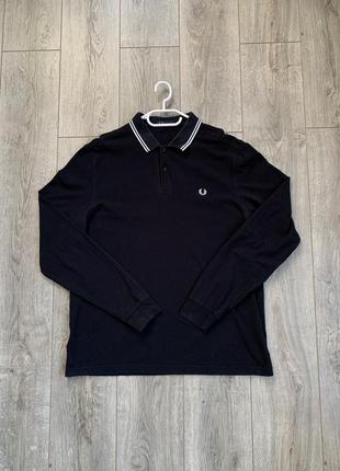 Регбойка fred perry полозья длинным рукавом l/xl