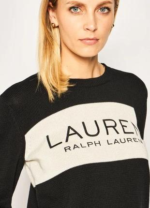 Женский коттоновый свитер ralph lauren plus-size logo cotton sweater