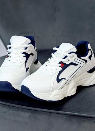 Кеди кросівки на високій підошві платформі танкетці масивній тракторній білі6 фото