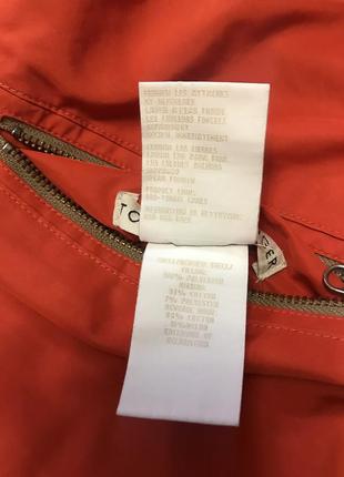 Куртка двухсторонняя 2 в1 tommy Puffer hilfiger женская оранжевая бежевая на две стороны5 фото