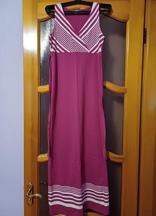 Длинное трикотажное платье, сарафан7 фото