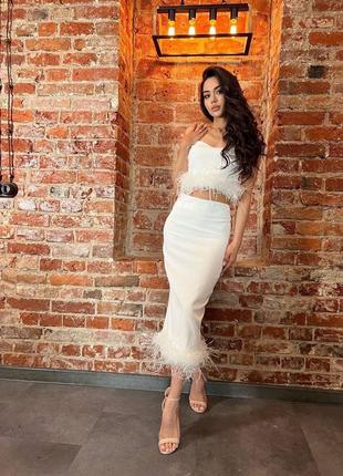 Костюм miu miu юбка топ