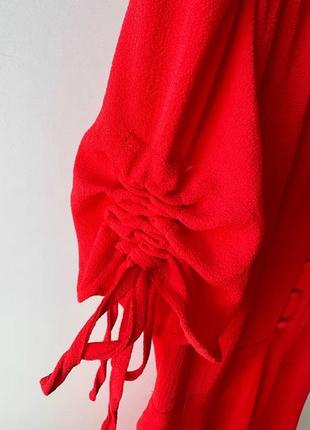 Красное легкое платье4 фото