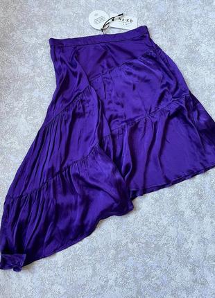 Яркая юбка со скошенным краем2 фото