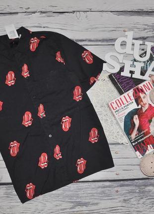 М h&amp;m новая фирменная тенниска рубашка обыкновенного кроя regular fit the rolling stones3 фото