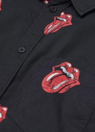 М h&amp;m новая фирменная тенниска рубашка обыкновенного кроя regular fit the rolling stones2 фото