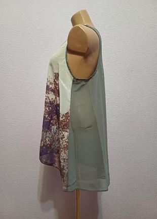 Шифоновая удлиненная майка, блуза3 фото