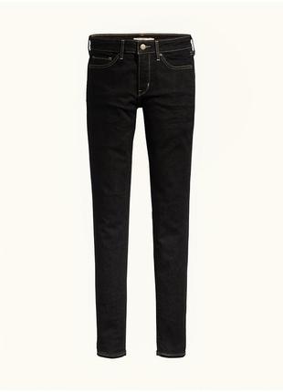 Качественные фирменные черные джинсы levis зауженные женские джинсы скинни джинсы-скинни обтягивающие джинсы слим узкие женские джинсы на весну3 фото