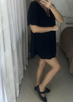 Платье-туника черная от zara размер с4 фото