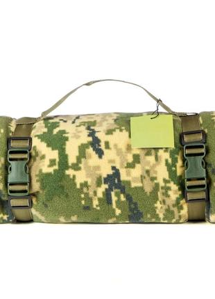 Тактичний флісовий плед 150х200см – ковдра для військових із чохлом. колір: піксель6 фото