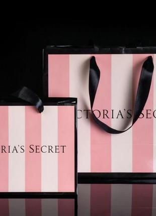Брендовий подарунковий пакет victoria's secret, глянцевий рожевий пакет вікторія сікрет