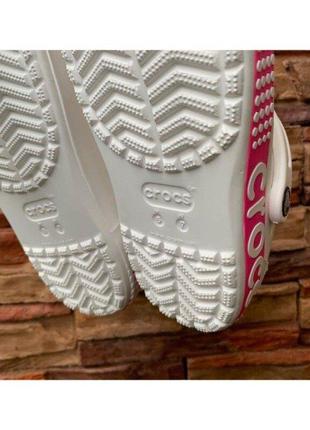 Крокс баябенд белые crocs bayaband logo motion clog white7 фото