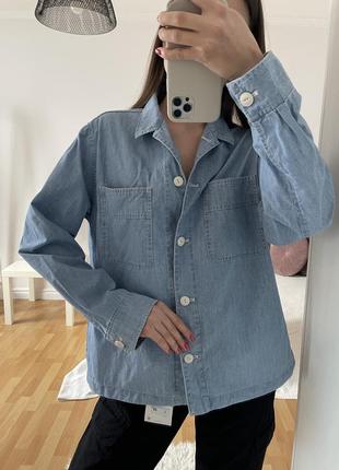 📎 сорочка джинсова uniqlo 🩵