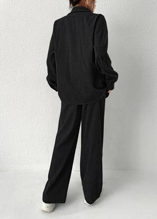 Красивый вельветовый костюм рубашка брюки брюки8 фото