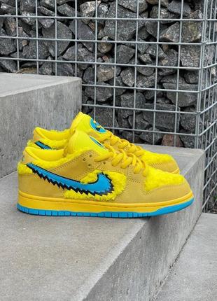 Nike sb dunk low x grateful dead bears opti yellow5 фото