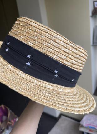 Шикарная соломенная шляпка канотье h&m2 фото