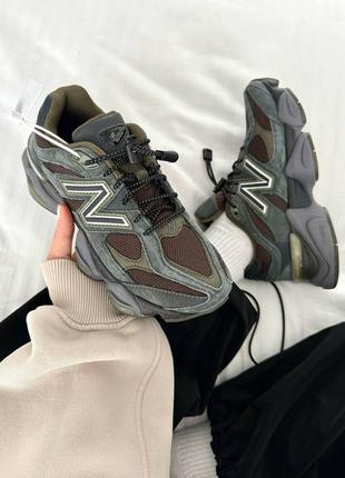 Унисекс кроссовки new balance 9060 “blacktop &amp; dark moss” premium