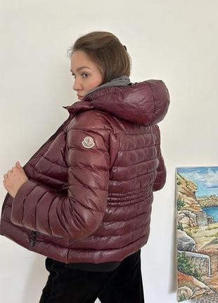 Шкіряна утеплена куртка moncler