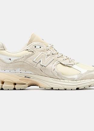 New balance 2002r beige white, кроссовки мужскиерея беланс, кроссовки мужские