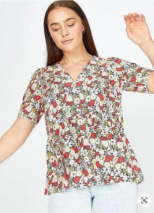 Нежная рубашка блуза в цветы1 фото
