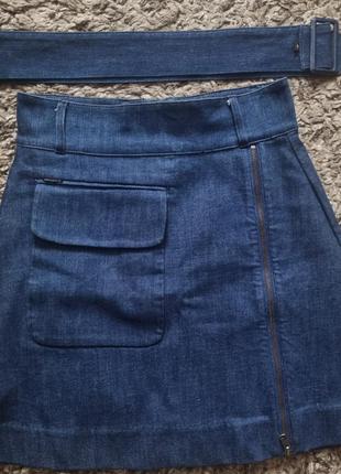 Трендовая джинсовая юбка miss sixty, m
