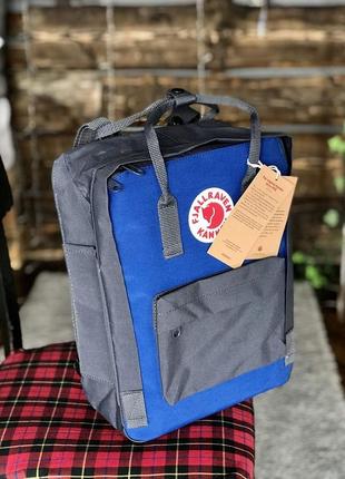 Рюкзак fjallraven kanken blue gray купить фьялравен канкен синий серый1 фото