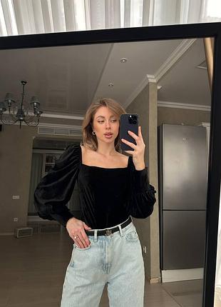 Оксамитова сорочка однотонна модна, молодіжна. блузка стильна оксамитова вільна 50328