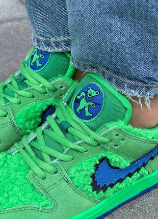 Nike sb dunk x grateful dead bears green8 фото