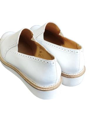 Туфли женские лоферы кожаные белые kiomi2 фото