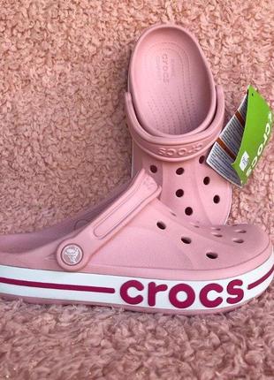 Крокс баябенд клог пудрові crocs bayaband clog ballerina pink/candy pink7 фото