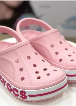 Крокс баябенд клог пудрові crocs bayaband clog ballerina pink/candy pink8 фото