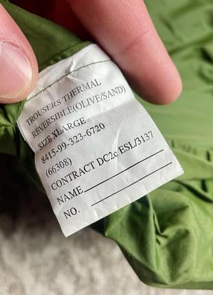 Військові зимові штани trousers thermal reversible olive primaloft4 фото