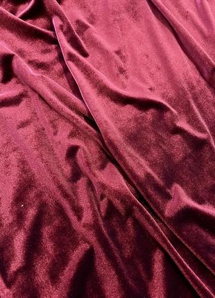 Довга сукня оксамит плаття в готичному стилі винного кольору3 фото