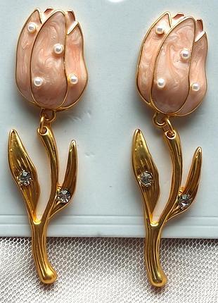 Сережки тюльпан 6,5 см 3